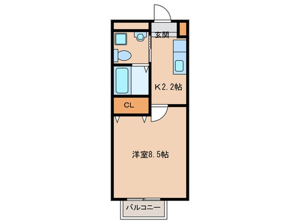 クリスタルスレェンの物件間取画像